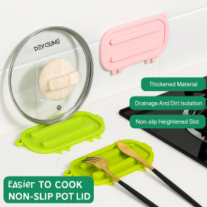 Thickened Material Thermal Insulation Pad Silicone Anti Scalding Table Mat Pot Lid Storage Rack Easy To Clean High Temperature Resistance