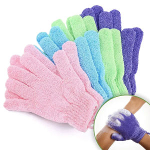 1-5PCS Random Bath Gloves Elastic Peeling Exfoliating Mitt Scrub Gloves Body Wash Skin Moisturizing SPA Foam Household Bathroom Supplies
