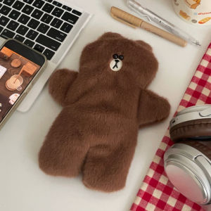 ROBERTA Brown Bear Bear Stationery Bag  Storage Strawberry Bear Cute Pencil Pouch Lovely Ins Style Korean Style Pencil Case Stationery Holder