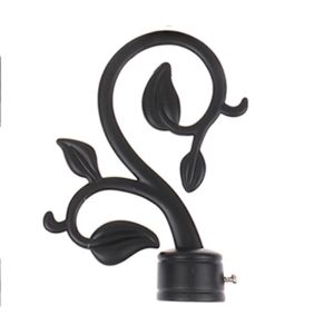 REGISTR Ends Heads Curtain Pole Finials ABS Material Imitation Iron Roman Rod Elegant Unique Shape Window Decoration