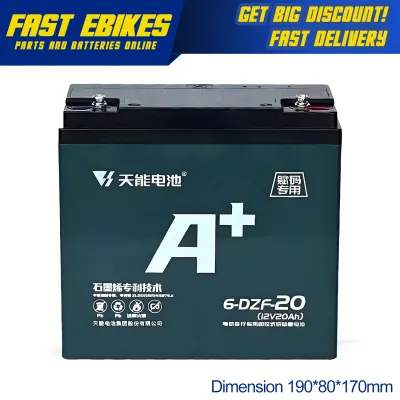 1pc 12v 20ah Ebike Battery Tianneng Brand Lead-acid AGM GEL Battery Deep Cycle Solar Maintenance Free