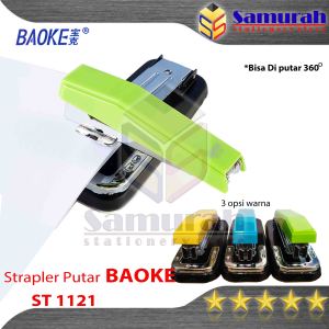 Stapler Baoke ST 1121 Putar 360 / Mesin Staples Tangan  24/6 / Alat Strapler Jilid Tengah Pakai isi no 3