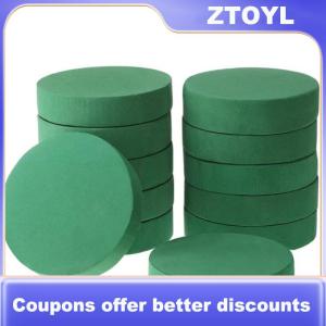 【ZTOYL】 Màu Xanh Lá Cây Hoa Bọt 10x4Cm Vòng Hoa Bọt Gạch Đa-Mục Đích Khô Hoa Bọt Khối Hoa Bùn Tự Làm Hoa Sắp Xếp Kit