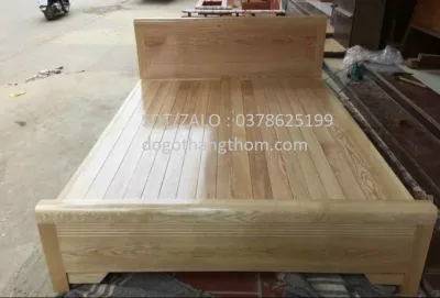 giường ngủ gỗ sồi 1m8x2m rác phản liền ảnh thật 100%