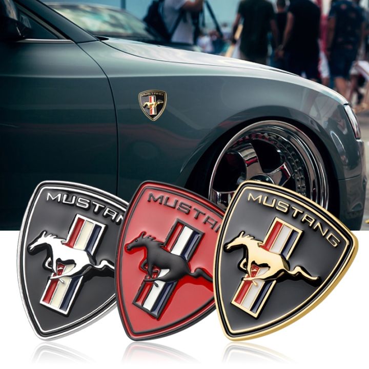 3D Metal Chrome Car Styling Running Horse Emblem Badge For Ford Mustang