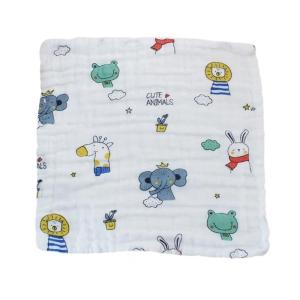 Reusable Baby Drooling Bib Comfortable 30cm Square Washable Cotton Nursing Bib With Fun Pattern