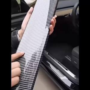 Car Dashboard Cover For Tesla Model 3 Y Door Dash Trim Panel Carbon Fiber ABS Interior Accessories Sticker 2021-2024 New