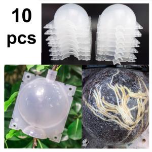 10PCS Plant Rooting Equipment High Pressure Propagation Ball Garden Grafting Box 5cm/8cm Plant Grafted Plant Rooting Device Rooting Ball Reusable Grafting Box