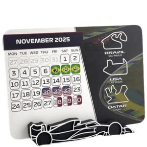 Racing Event Calendar 2025 Racing Schedule Calendar with Schedule Desktop Monthly Calendar for Office Club and Home Use