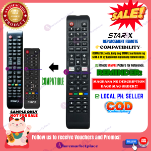 STAR X TV Remote REPLACEMENT NO CODE NO SET UP [**Mag Basa B4 Umorder**] Ready to use STAR-X SMART TV Remote STAR X Android TV Remote TV STARX