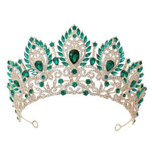 Royal Queen Purple Crown Big Diadem Bride Tiara Elegant Bridal Wedding Party Princess Crown Hair Accessory for Women2026