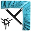 B.S.B 4 Pcs Bedsheet Buckle Bed Skid Proof Clothes Trouser Curtain Clip Bedside Hold Klip Cadar Tilam (RANDOM COLOR). 