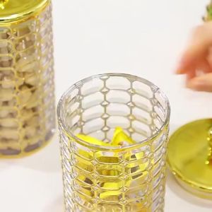 COSYPHI Airtight Container Food Storage Leak Proof Canister with Lid Square Storage Grain Snacks Jar