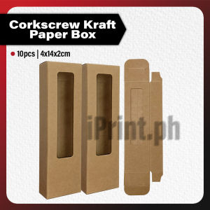 iPrintph Corkscrew Kraft Paper Box 4x14x2cm 10pcs