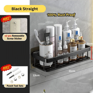 【delivery today】Bathroom rack kitchen Storage rack  Bathroom Rack Bathroom Corner Rack Shampoo Shower Dew Rack Bathroom Cosmetic Storage RackNever rust LGT Bathroom Shelf Toilet Rack Accessories Bathroom Storage Corner Shelve Kitchen Wall Dinding 置物架