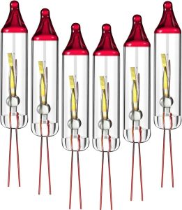Flasher Christmas Replacement Bulbs 3.5 Volt 0.17A Christmas Trees Incandescent Lights Bulbs LedString Light Replacement Flash Bulbs for Indoor Outdoor Christmas Tree Lights (6 Count)