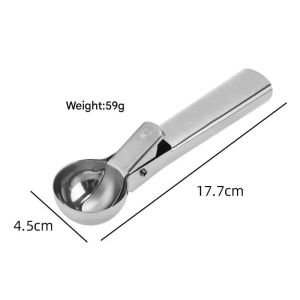Stainless Steel Ice Cream Spoon Watermelon Baller Scoop Fruit Dessert Spoon