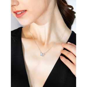 Kalung wanita rantai plus liontin kupu kupu trending anti karat