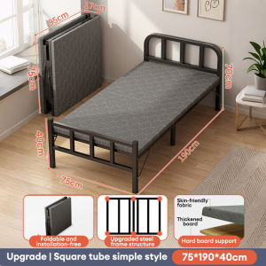 Ditto Metal Folding Bed With Foam Foldable Bed With Soft Pad Four folding Bed Frame Heavy Duty Folding Bed