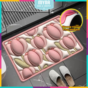 Water Absorbent Bath Mat kitchen mat Tikar Bilik Mandi Lumpur Diatom mat anti slip absorbent floor mat Quick dry bathroom mat Toilet Door mat