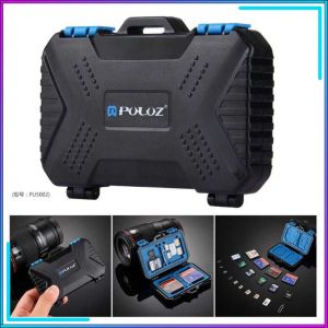 COD PULUZ Tas Kotak Penyimpanan Memory Card Waterproof - PU5002 / tempat penyimpanan memory card serbaguna portable 25 in 1 waterproof terbaik bahan kokoh awet desain koper mini elegan bagus bahan berkualitas kuat rekomended terlaris paling top tren viral