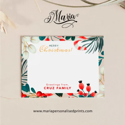 16 PCS / 22 PCS / 32 PCS Personalized Christmas Cards -NC079