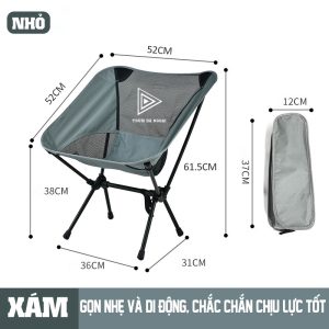 Ghế Thư Giã Xếp Gấp Gọn Cắm Trại Dã Ngoại Du Lịch Câu Cá Cafe Tựa Lưng Chịu Lực Đến 130kg Kèm Túi Đựng Mang Theo - Thương Hiệu Tmountain - GCC3