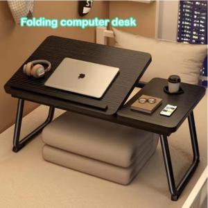 Adjustable Height Folding Bedside Computer Desk Small Notebook Desk Home Dormitory Student Lazy Persons Desk Tabletop Design