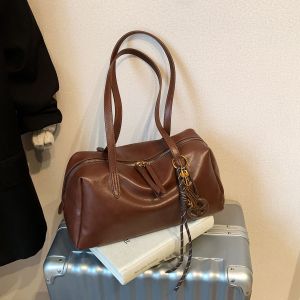 This Years Popular Large-Capacity  Bag Foreign Trade Simple R Korean Style miu One Shoulder ins Temperament Boston Bag