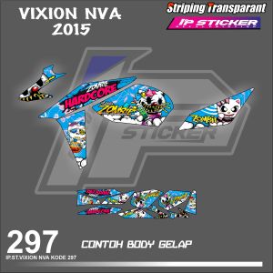 VIXION NVA 2015  (COD) STIKER STRIPING MOTOR YAMAHA VIXION NVA  HOLOGRAM DAN TRANSPARAN