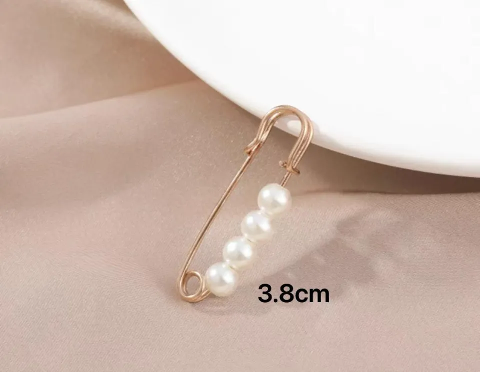 Fashion Pearl Brooch Ladies Pin Fixed Clothes Neckline Accessories