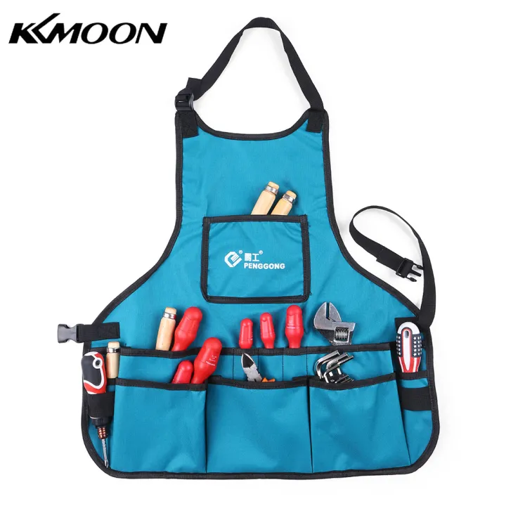 KKmoon ผ้ากันเปื้อนเครื่องมือทำสวนผ้าใบกันน้ำ วัสดุ 600D Oxford