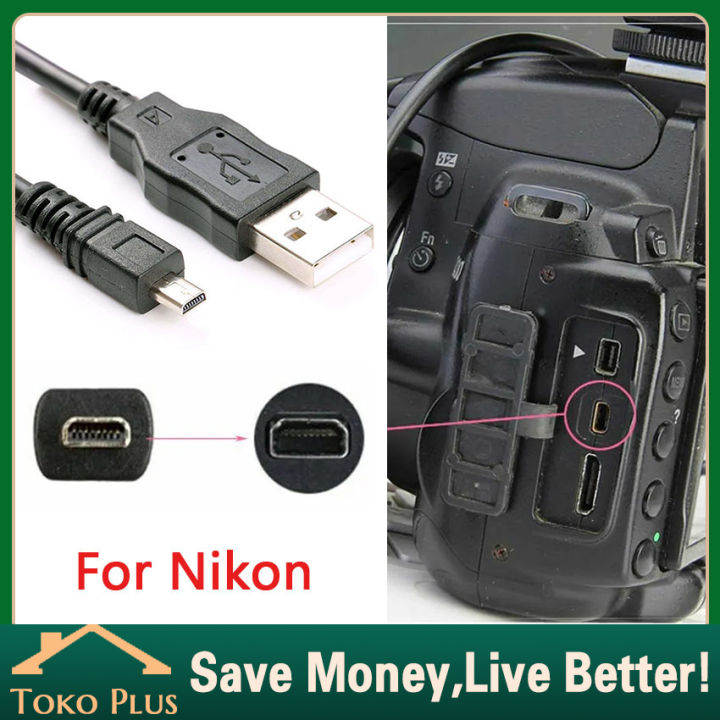 Kabel data nikon UC-E6 USB 2.0 Mini-B 8 Pin 1.5M D7500 D7200 D3300 D3200 D5100 D5200 D5000 D5300 D5500 D750 DF sony DSC w800 w810 w830 a200 a700 a850 a900 mini 8pin Cable camera DSLR nikon K-30 K-5II K-5IIs K10D coolpix P100 P300 P310 Lumix S2500 S2700