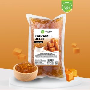 วุ้นคาราเมล ท็อปปิ้ง สำเร็จรูป 1 kg บุก วุ้นเยลลี่ วุ้นคาราจีแนน Caramel Jelly วุ้นท็อปปิ้ง เจลลี่ท็อปปิ้ง ชาไข่มุก ท็อปปิ้งเครื่องดื่ม ตรา ทีอีเอ