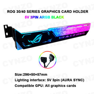 RGB VGA Holder 3090/4090 GPU Bracket 2.2 Inch IPS LCD Display Temperature Detection ROG Video Card Support PC Gaming AURA SYNC