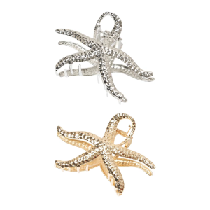 Starfishes Hair Claw Sturdy Metal Design Stylish Look NonSlip Hold Comfort For Long Hair