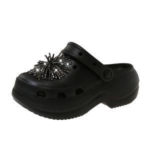 Free Shipping Thick-Soled Clogs 2026 New Fashion Summer Outdoor Beach Sandals Korean-Style Closed-Toe Shoes Breathable WomenS Sandals