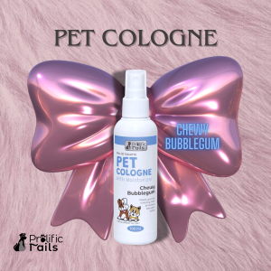 PETSCHOICE - PET COLOGNE Prolific Tails Pro De Parfum Chewy (Bubblegum) with Moisturizer 100mL Fragrance Spray Odor Neutralizer For Dogs & Cat