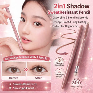 [Sweat-proof Waterproof]  Fully Filling Long-lasting Eyeliner Highlighter Shadow Natural Easy-to-Apply Dual-Ended Eye Highlighter Everyday Makeup Pen Beginner
