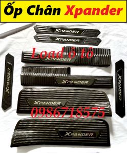 Ốp Bậc Cửa Nẹp Bước Chân Chân Trong Ngoài Xe Xpander 2023-2018 Mẫu Vân carbon cao Cấp