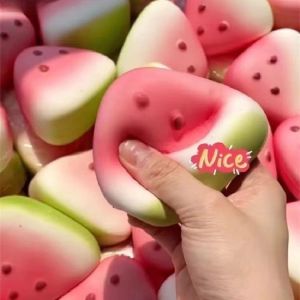2026 New Squishy Vegetable Eggplant Fidget Toy Simulated Watermelon Funny Stress Reliever Prop Anti-Stress Slow Rising Fruit Pinch Squeeze