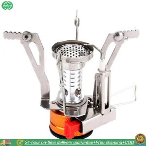 [New] 3000W Outdoor Mini Gas Stove with Piezo Ignition Camping One-piece Gas Stove Tourist Camping Burners for Camping Hiking
