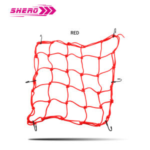 Cargo Net Telescopic Elastic Cargo Rope Helmet Net With 6 Hooks 30*30cm Universal