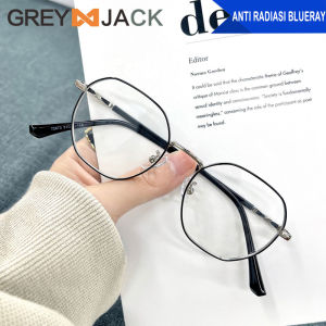 Grey Jack Kacamata Antiradiasi Blueray Korean Style Geometric Modern Design Elegant Fashion Pria dan Wanita Terbaru 72673