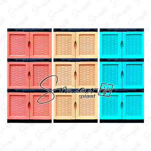 Lemari Plastik 3 Susun Tingkat Mini Tanpa Kunci Kabinet Rak Baju Pakaian Multifungsi Serbaguna Murah Awet Kokoh PMM