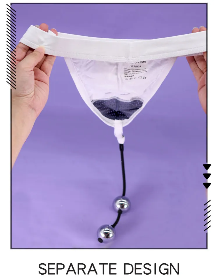 Butt Plug Thong Anal Plug Panties With Removable Silicone & Metal Plugs