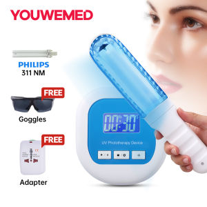 YOUWEMED Handheld 311nm UVB Phototherapy Instrument UV light for Vitiligo Psoriasis Treatment Ultraviolet Lamp Treatment Phototherapy Household White Spot Skin Disease 220V