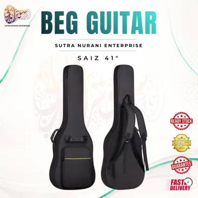 BEG GITAR AKUSTIK & ELEKTRIK – SARUNG LEMBUT BERPAD UNTUK GITAR 41” & 38”