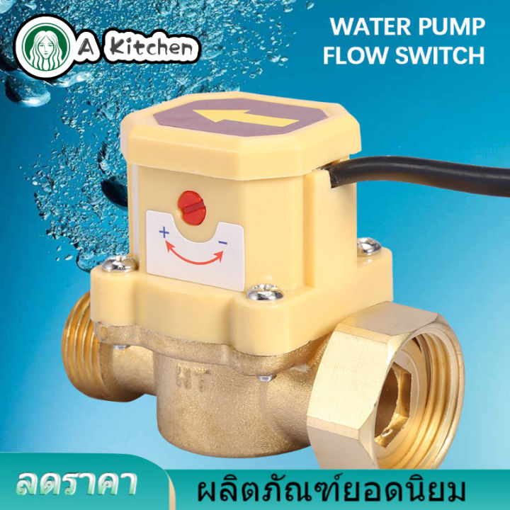 【ลดราคา】Water Flow Switch สวิทช์ควบคุมอัตโนมัติ,220โวลต์ปั๊มน้ำG3/4-G1 ...