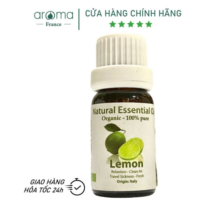 Tinh dầu Vỏ Chanh thiên nhiên nguyên chất 100% Aroma Lemon essential oils làm thơm phòng , Khử mùi, thanh lọc không khí